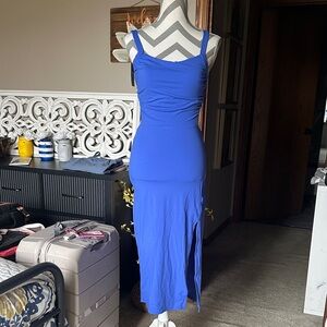 HALARA Royal Blue Midi Dress